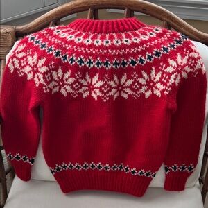 Dale of Norway Red and White Kids Sweater